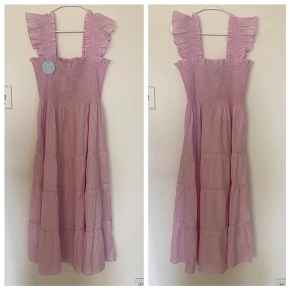 Hill House Ellie Nap Dress Pink Gingham NWT XXL - Picture 2 of 16